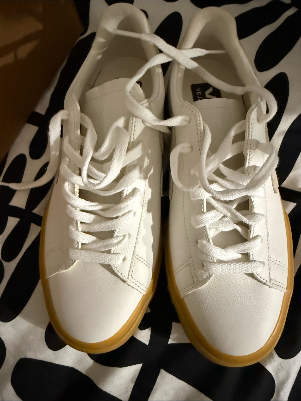 Veja Campo Women’s White Sneakers with Yellow Gum Sole - Picture 3 of 4